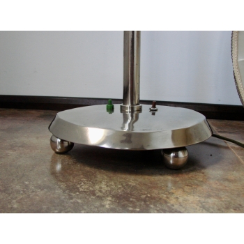 Vintage Art Deco floor lamp with nickel-plated frame